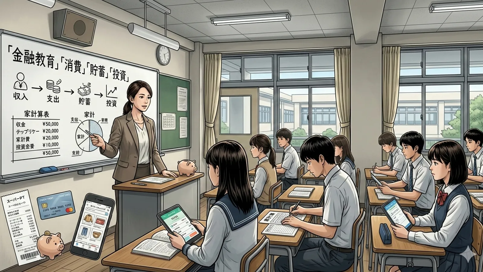 金融教育に消費教育を含める是非をAIの考察で比較する記事のサムネイル