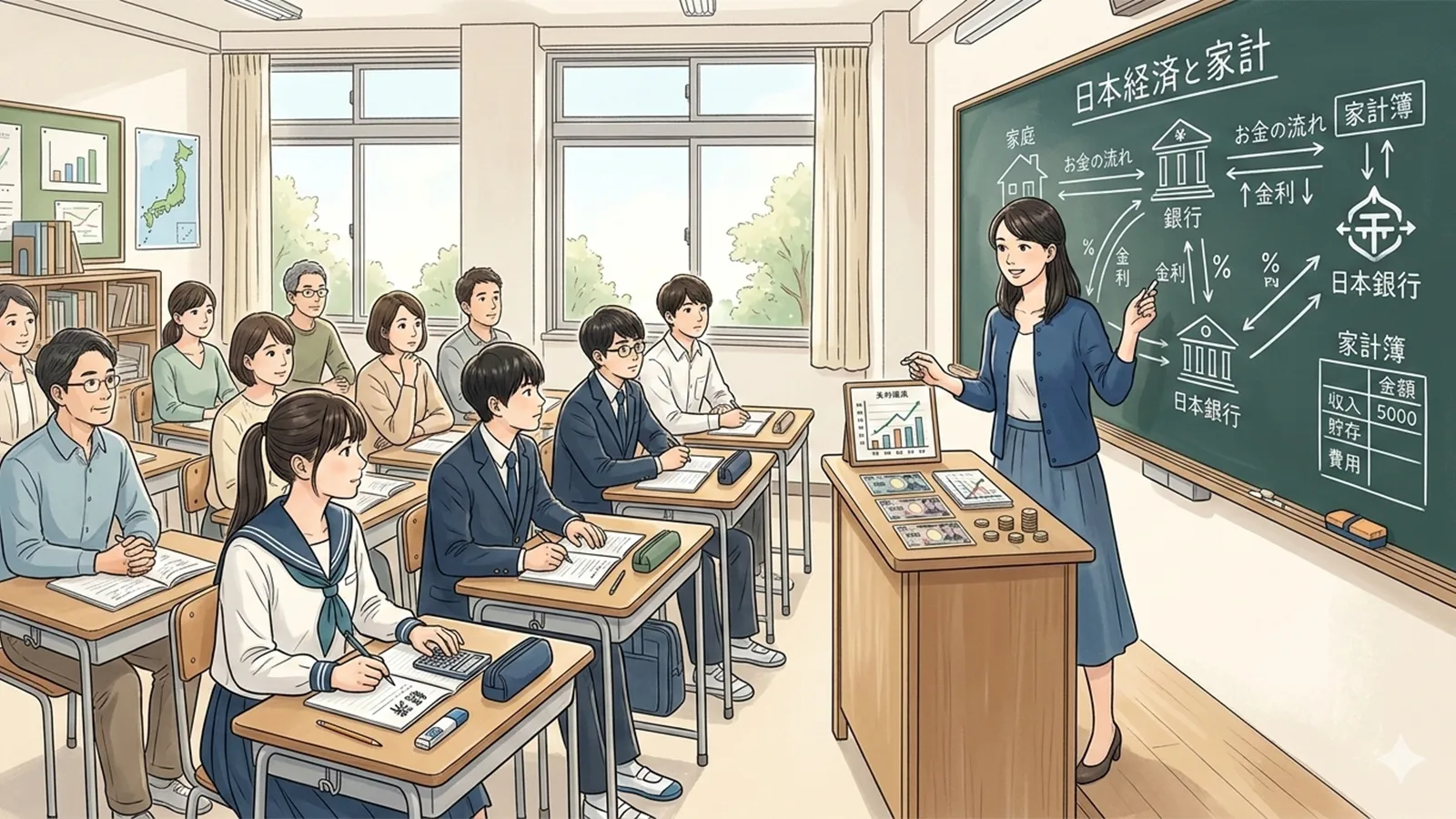 金融教育と経済理解の関係をAIの考察で比較する記事のサムネイル