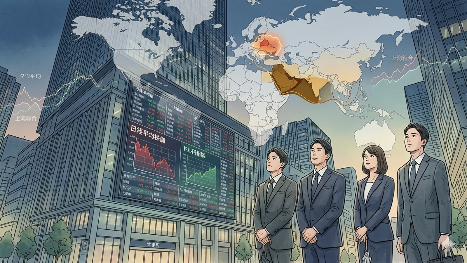 地政学リスクと市場構造をAIの考察で比較する記事のサムネイル