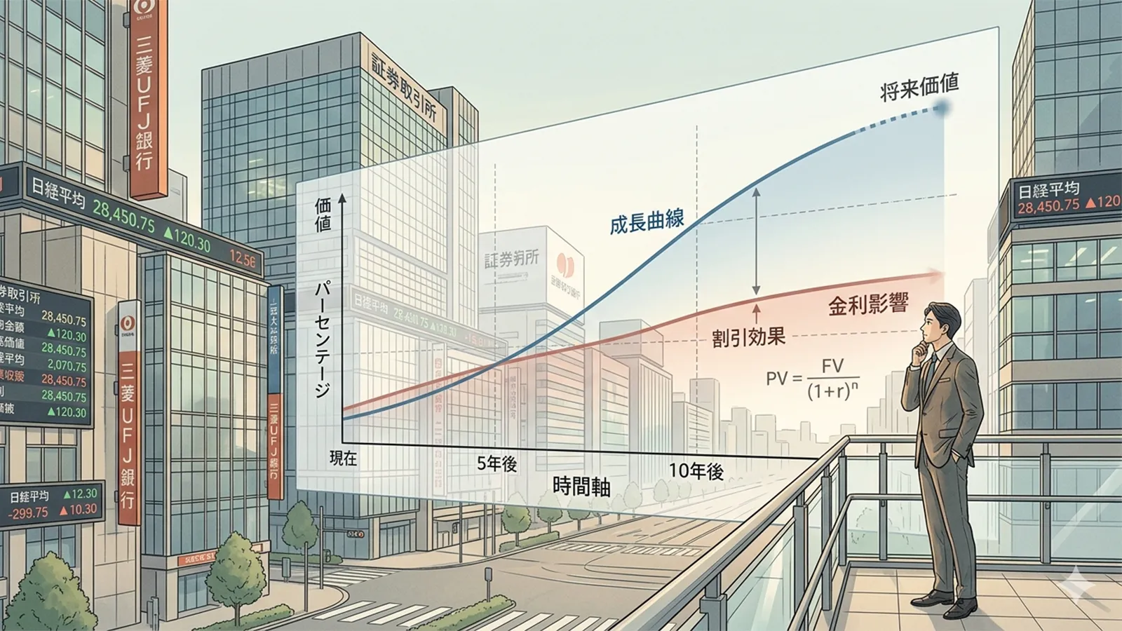 グロース投資と金利の関係をAIの考察で比較する記事のサムネイル