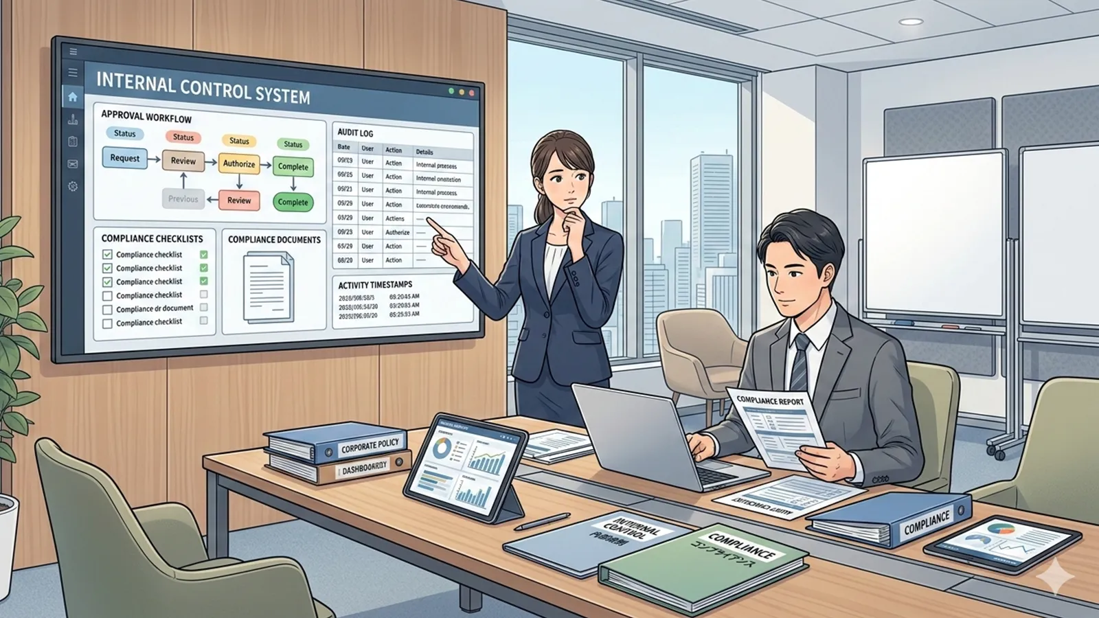 内部統制SaaSの役割をAIの考察で比較整理する記事のサムネイル