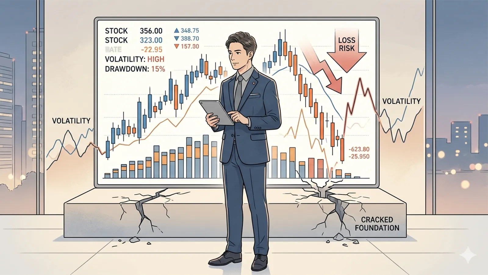 投資におけるリスクの定義をAIの考察で比較する記事のサムネイル