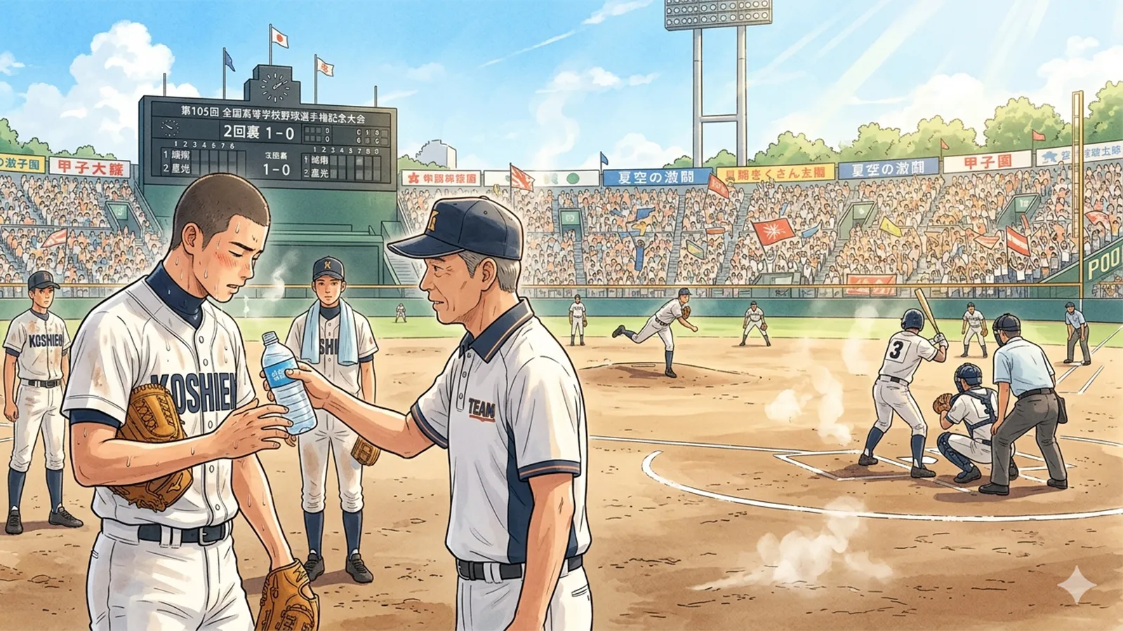 甲子園の炎天下開催と安全基準をAIの考察で比較する記事のサムネイル