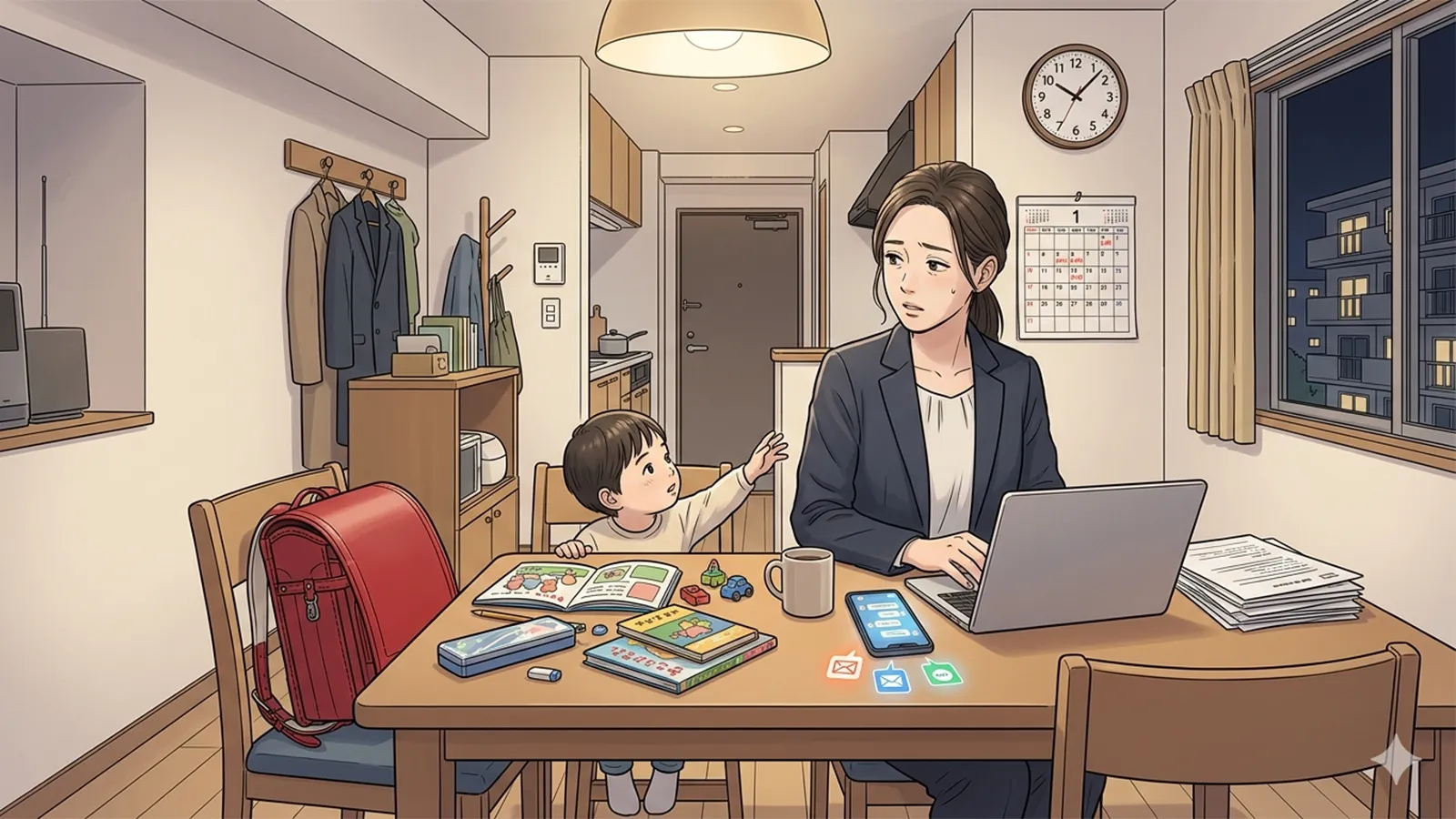 労働時間と家庭時間の競合構造をAIの考察で比較する記事のサムネイル