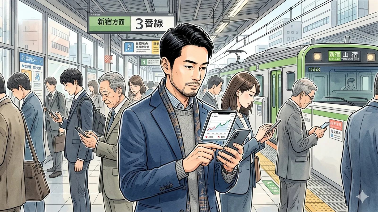 モバイル取引による投資行動の変化をAIの考察で比較する記事のサムネイル