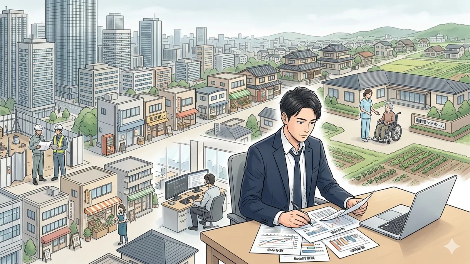 地域産業構造と賃金水準の関係をAIの考察で比較する記事のサムネイル