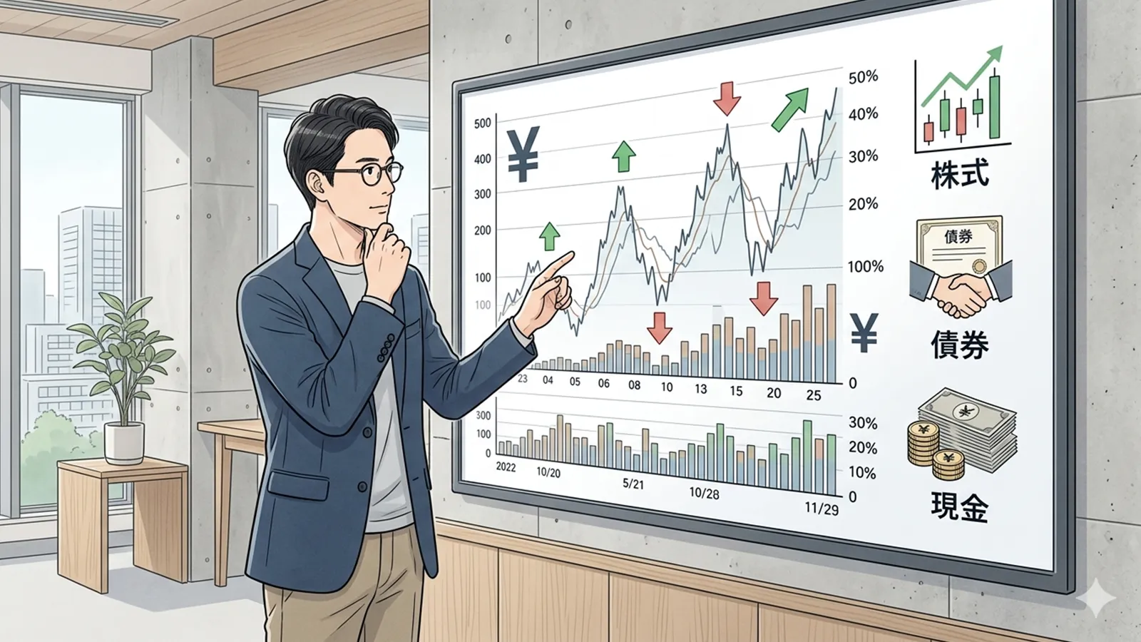 リスクとリターンの関係をAIの考察で比較する記事のサムネイル