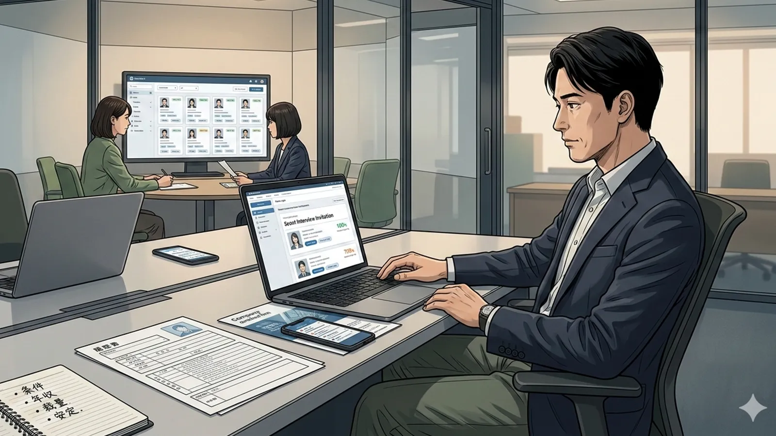 スカウト型採用は選抜か営業かをAIの考察で比較する記事のサムネイル