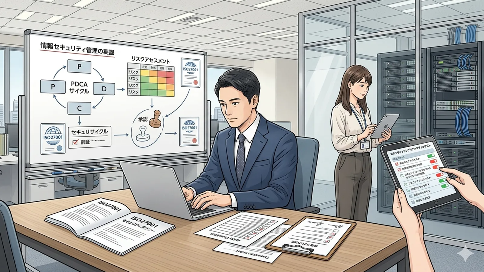 情報セキュリティ認証の役割をAIの考察で比較する記事のサムネイル