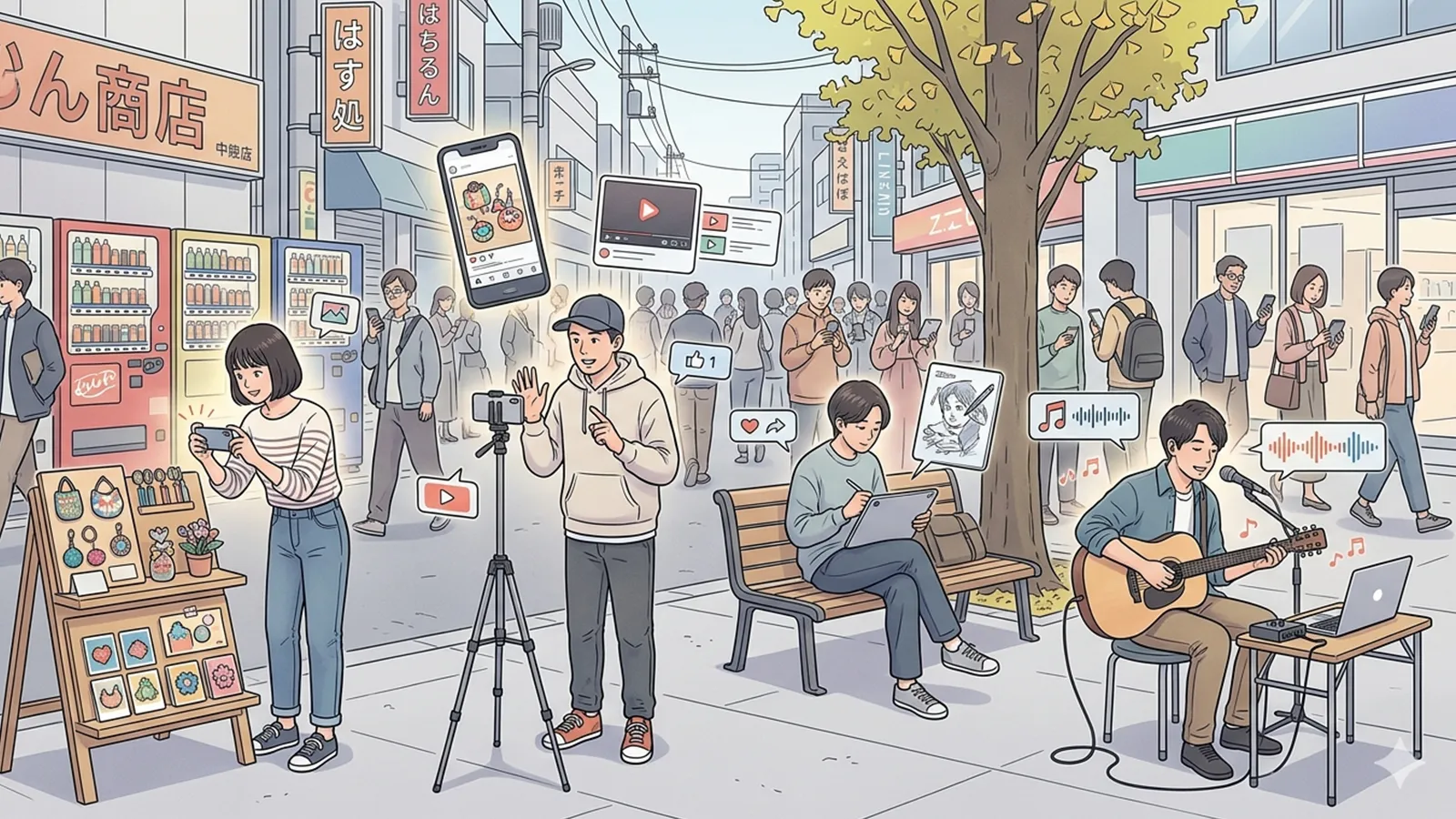 副業クリエイター増加と文化市場構造をAIの考察で比較する記事のサムネイル