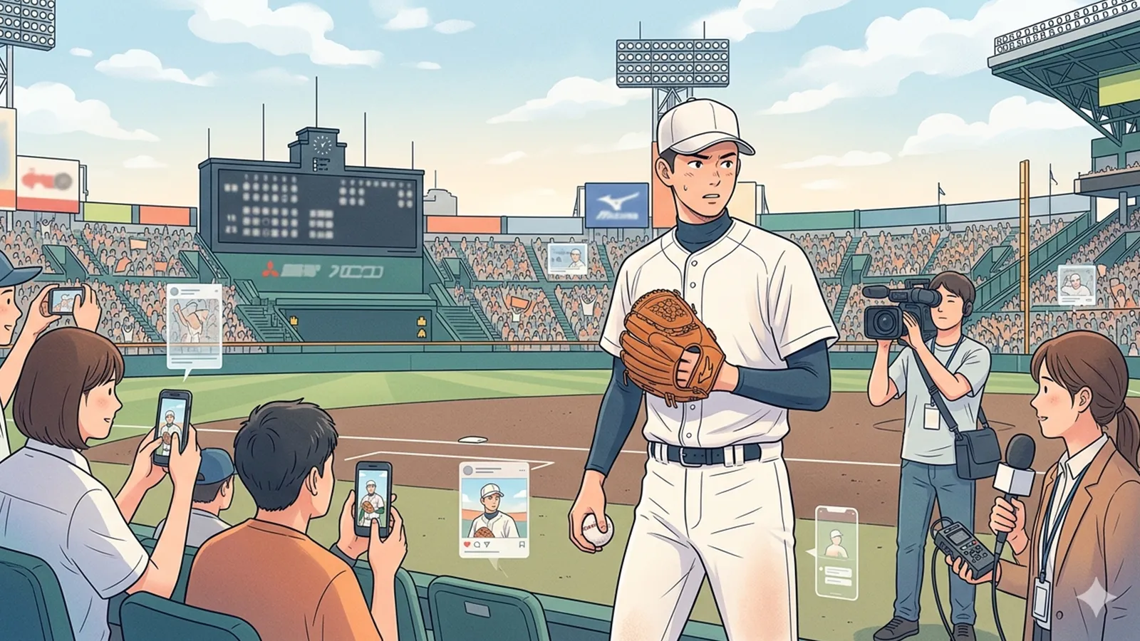 SNS時代の高校球児の可視化構造をAIの考察で比較する記事のサムネイル