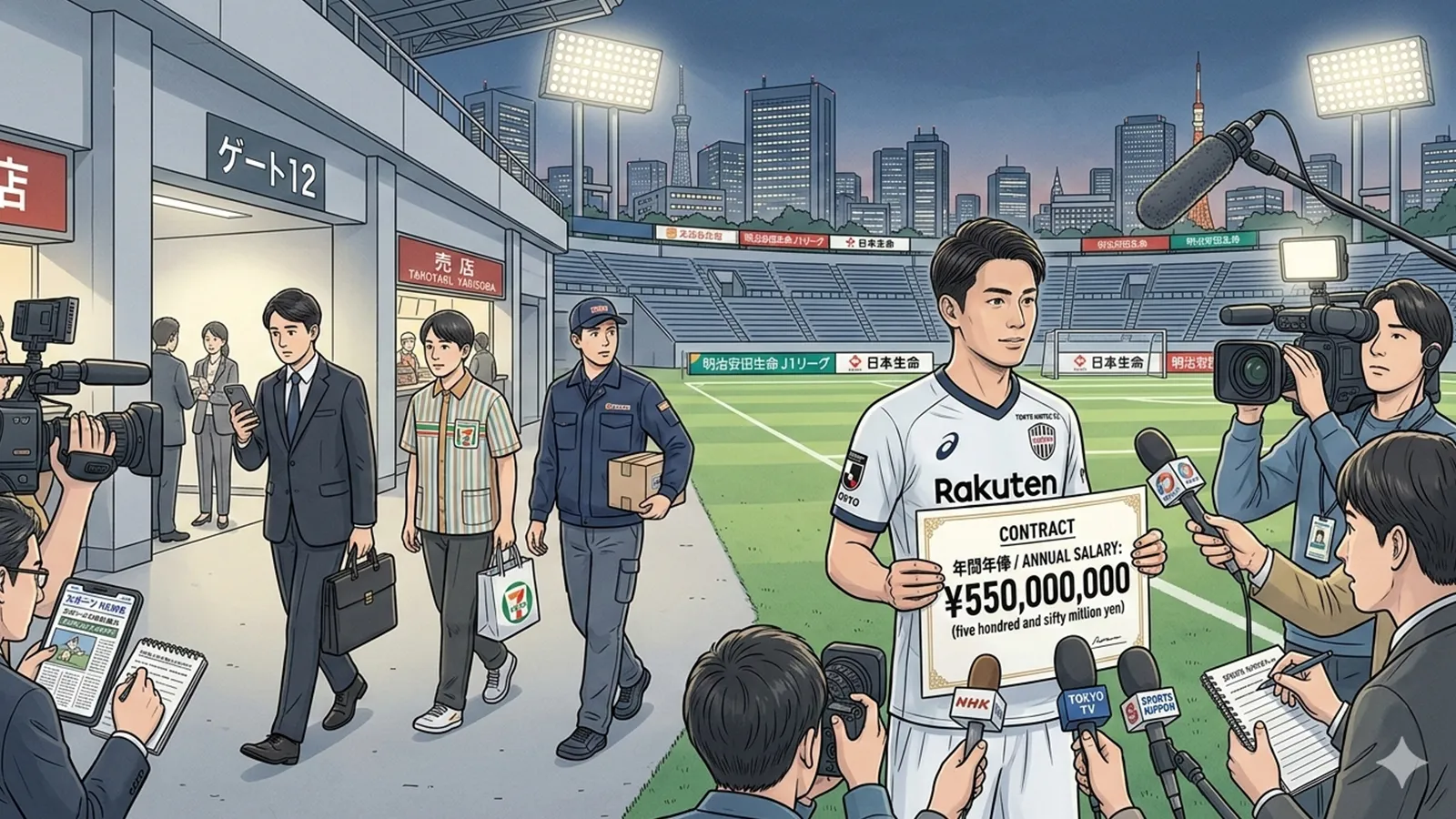 スポーツ選手の報酬構造と一般労働への影響をAIの考察で比較する記事のサムネイル