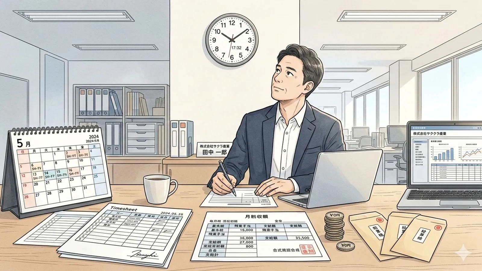 労働時間と賃金制度の関係をAIの考察で比較整理する記事のサムネイル