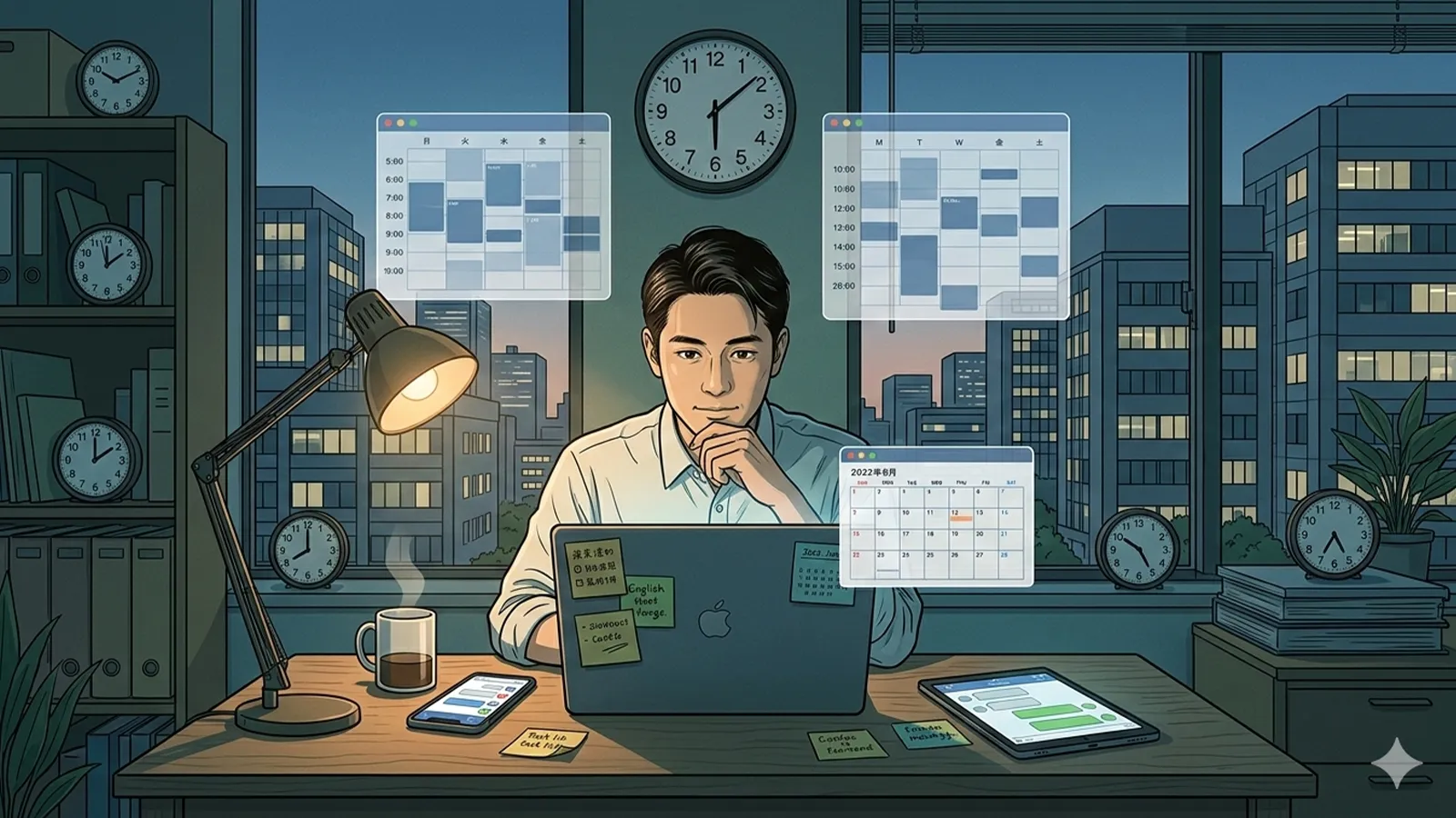 労働時間の短縮と分散をAIの考察で比較する記事のサムネイル