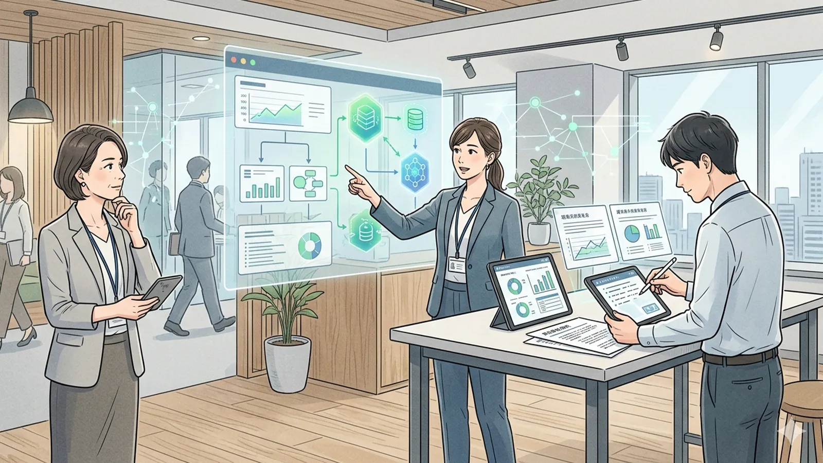 AI管理労働と雇用構造の変化をAIの考察で比較する記事のサムネイル