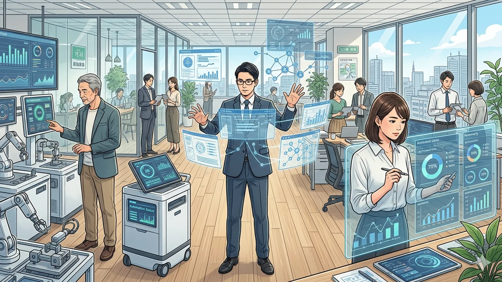 AI普及による雇用の固定性変化をAIの考察で比較する記事のサムネイル