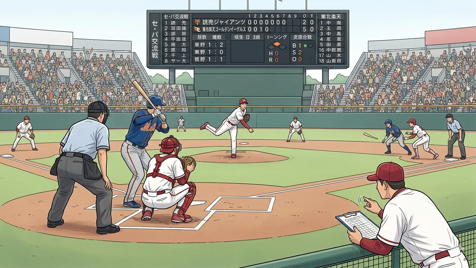 セパ交流戦が戦術に与える影響をAIの考察で比較する記事のサムネイル