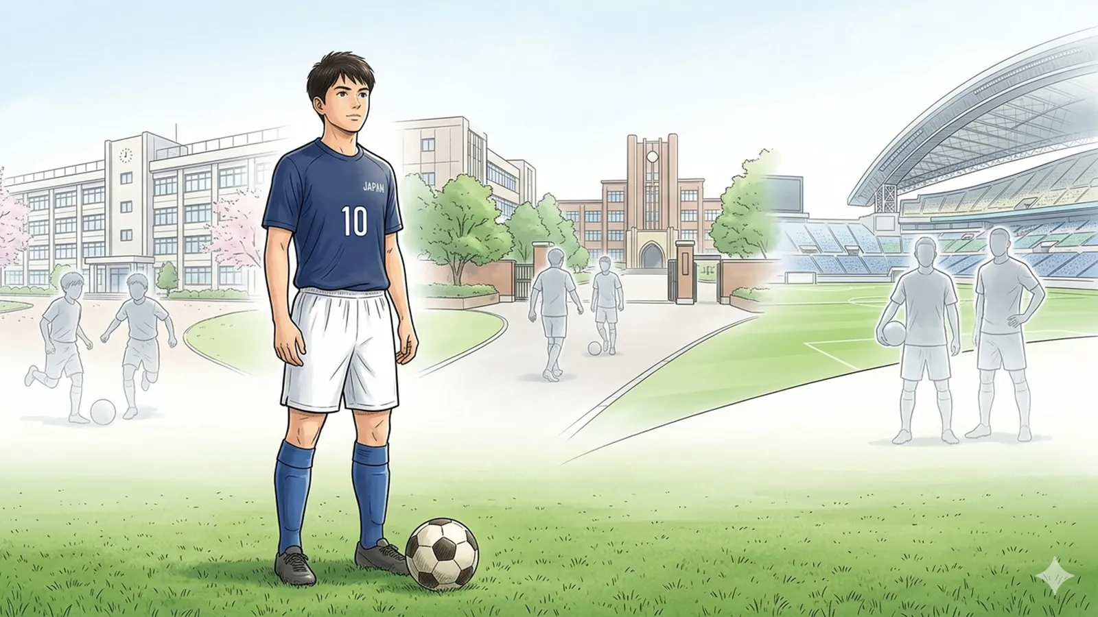 Jリーガーのキャリア形成を構造的にAIの考察で比較する記事のサムネイル