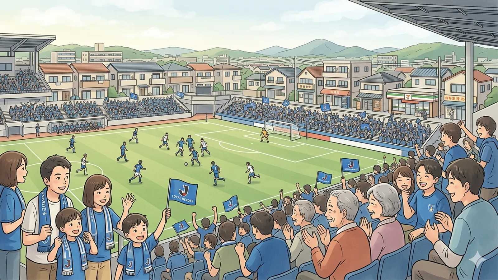 Jリーグの地域密着の仕組みをAIの考察で比較する記事のサムネイル