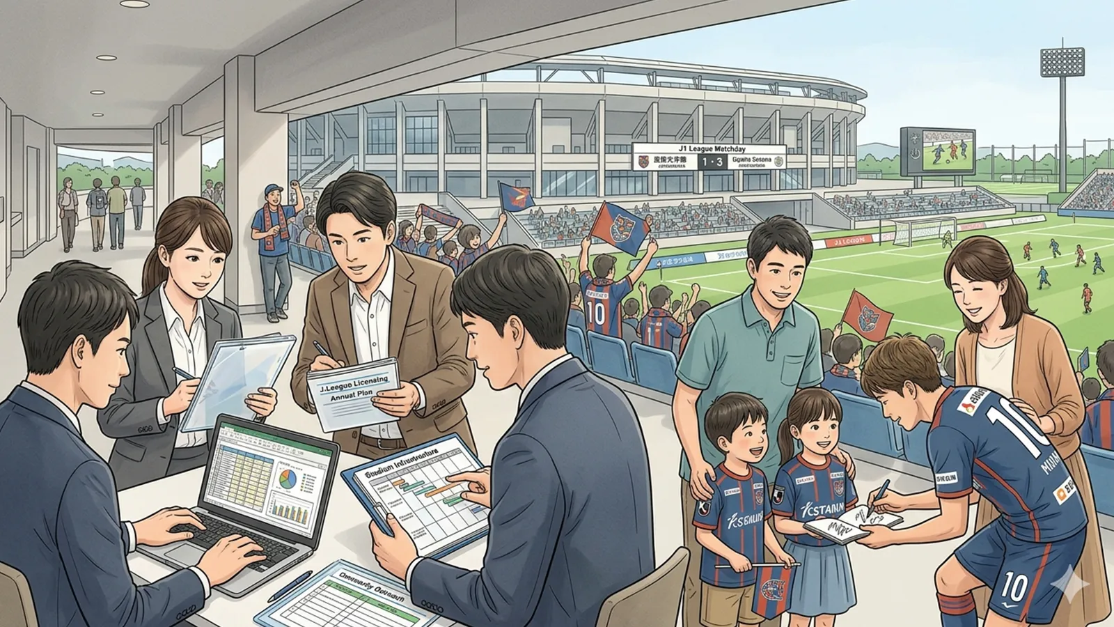 Jリーグの制度設計をAIの考察で比較する記事のサムネイル