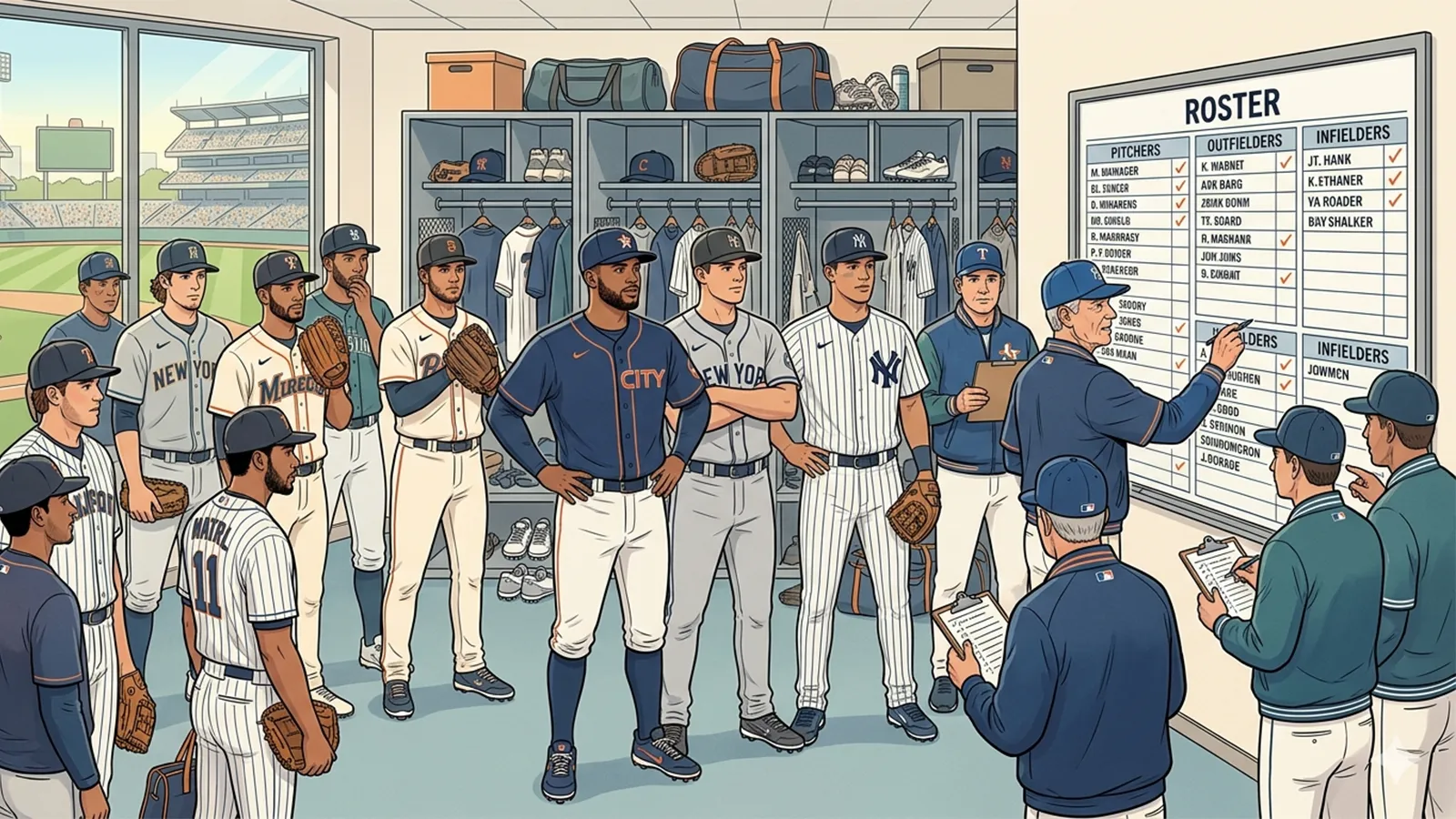 MLBの40人ロースター制度の意味をAIの考察で比較する記事のサムネイル