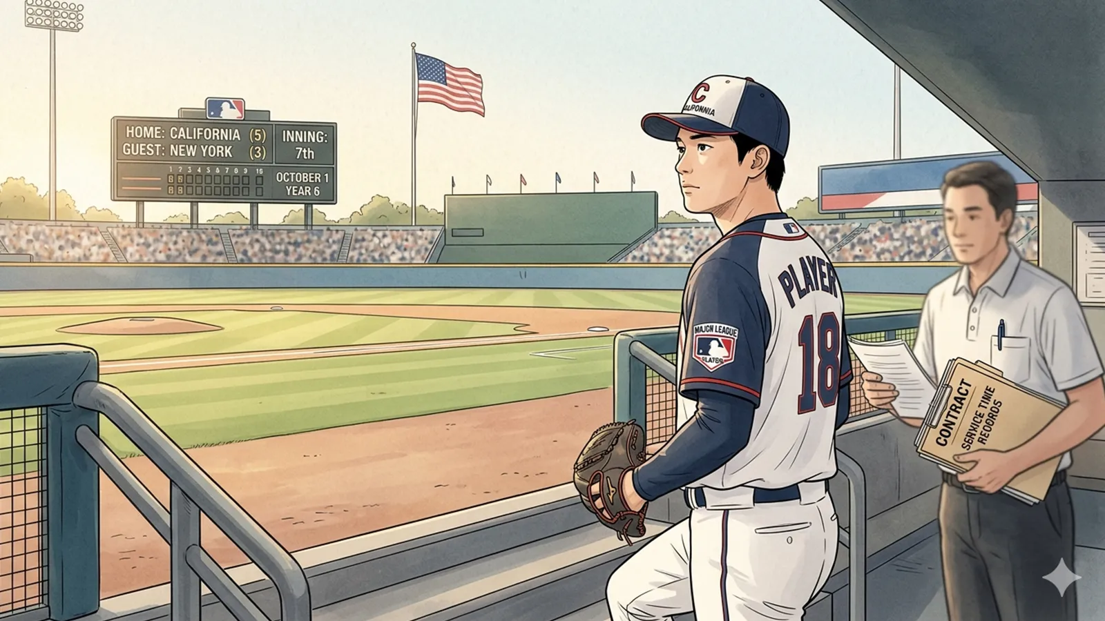 MLBサービスタイムと移籍への影響をAIの考察で比較する記事のサムネイル