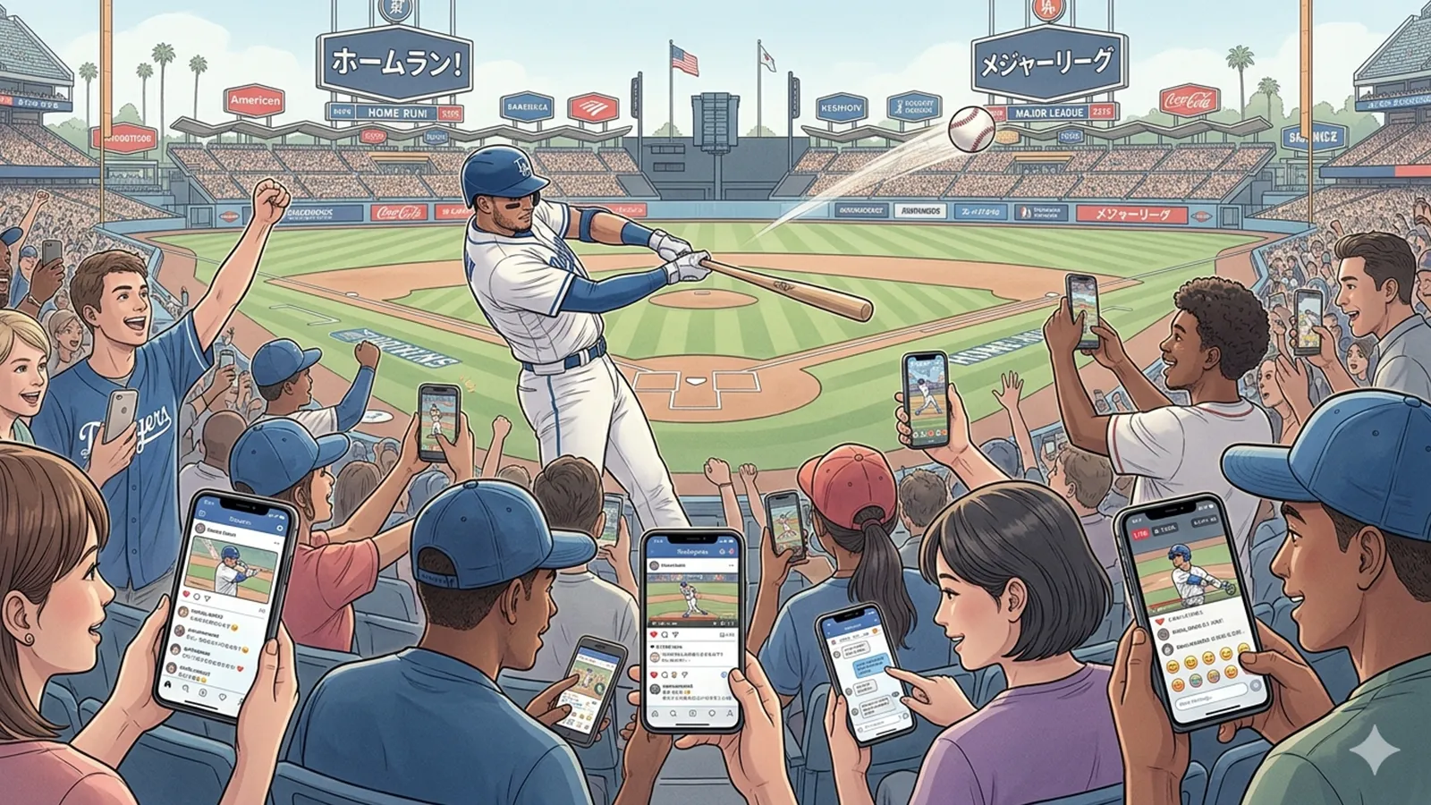 MLBにおけるSNSとファン体験の変化をAIの考察で比較する記事のサムネイル