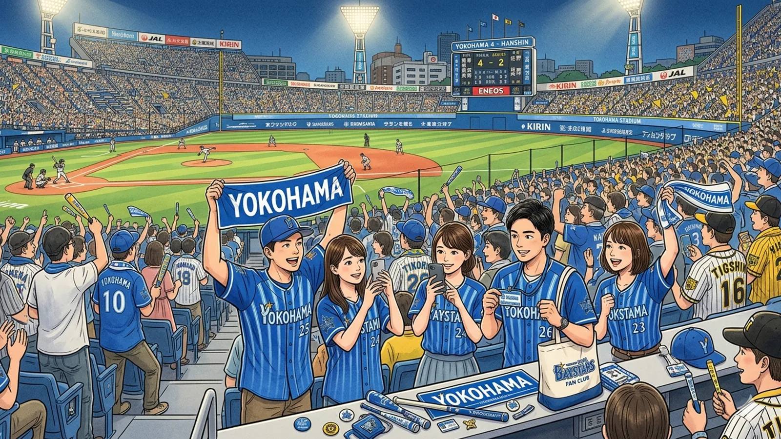 プロ野球のグッズとファンクラブの価値をAIの考察で比較する記事のサムネイル