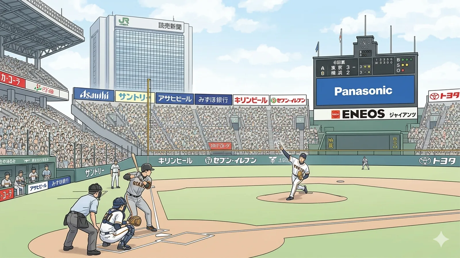 日本プロ野球のスポンサー構造をAIの考察で比較する記事のサムネイル