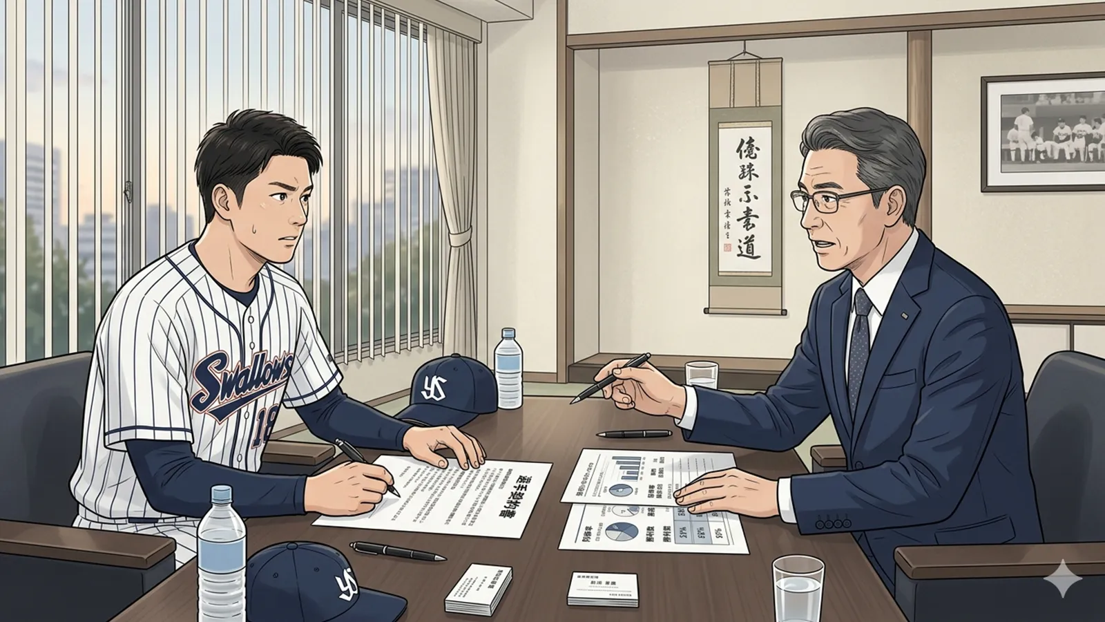 日本プロ野球の年俸調停制度をAIの考察で比較する記事のサムネイル