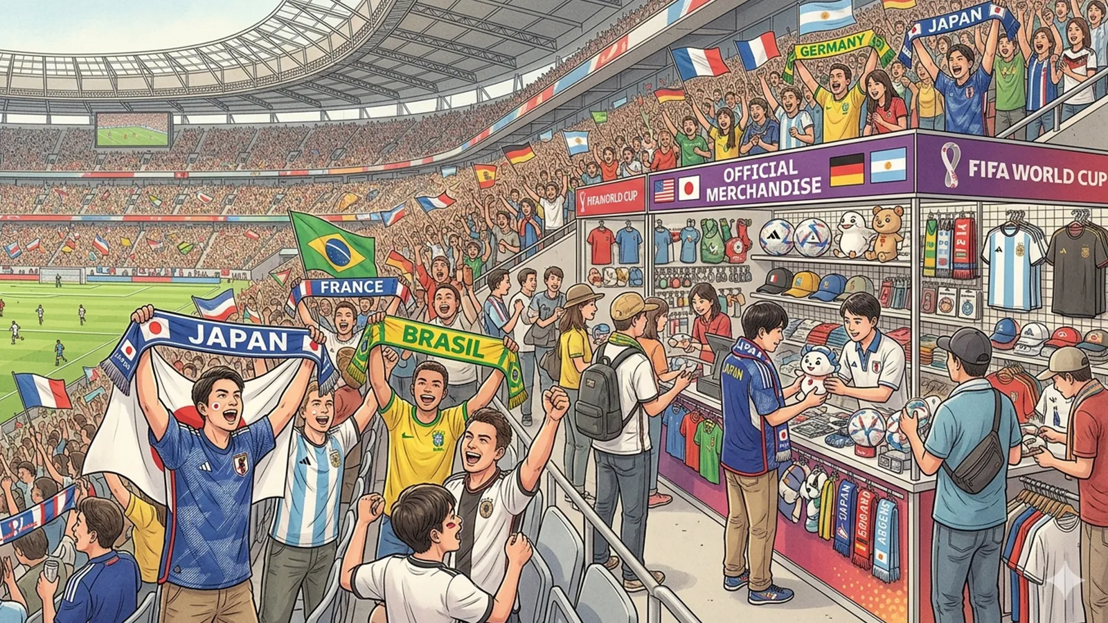 ワールドカップのグッズ価値をAIの考察で比較する記事のサムネイル