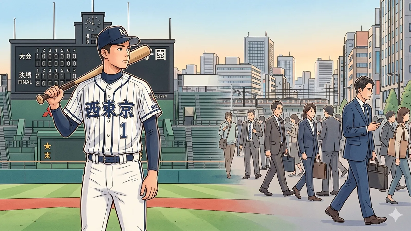甲子園経験とキャリア形成の関係をAIの考察で比較する記事のサムネイル